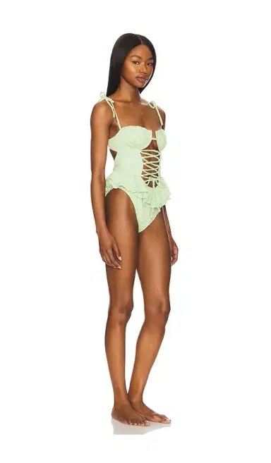 Montce Ruffle Petal Lace One Piece | Thumbnail 2 Montce Ruffle Petal Lace One Piece | Thumbnail 2