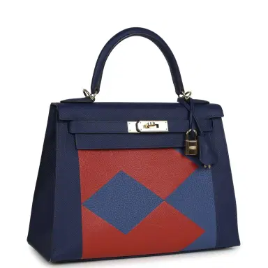 HERMÈS Pre-owned Hermes Special Order (HSS) Kellygraphie Kelly Sellier 28 "Lettre B" Bleu Nuit Epsom Permabrass Hardware | Thumbnail 2 HERMÈS Pre-owned Hermes Special Order (HSS) Kellygraphie Kelly Sellier 28 "Lettre B" Bleu Nuit Epsom Permabrass Hardware | Thumbnail 2