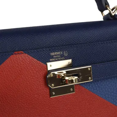 HERMÈS Pre-owned Hermes Special Order (HSS) Kellygraphie Kelly Sellier 28 "Lettre B" Bleu Nuit Epsom Permabrass Hardware | Thumbnail 7 HERMÈS Pre-owned Hermes Special Order (HSS) Kellygraphie Kelly Sellier 28 "Lettre B" Bleu Nuit Epsom Permabrass Hardware | Thumbnail 7