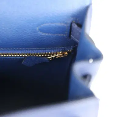 HERMÈS Pre-owned Hermes Special Order (HSS) Kellygraphie Kelly Sellier 28 "Lettre B" Bleu Nuit Epsom Permabrass Hardware | Thumbnail 9 HERMÈS Pre-owned Hermes Special Order (HSS) Kellygraphie Kelly Sellier 28 "Lettre B" Bleu Nuit Epsom Permabrass Hardware | Thumbnail 9