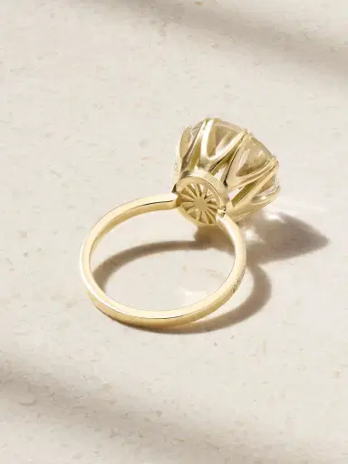 Ileana Makri Solitaire Crown 18-karat Gold, Topaz And Diamond Ring | Thumbnail 3 Ileana Makri Solitaire Crown 18-karat Gold, Topaz And Diamond Ring | Thumbnail 3