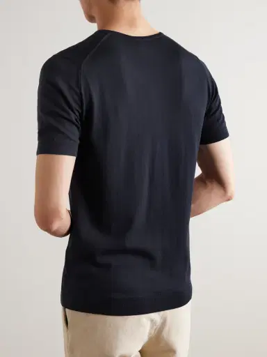 John Smedley Belden Slim-Fit Sea Island Cotton T-Shirt - Men | Thumbnail 4 John Smedley Belden Slim-Fit Sea Island Cotton T-Shirt - Men | Thumbnail 4