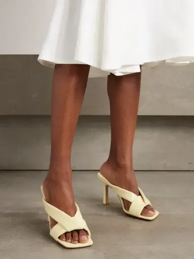 Bottega Veneta Riva Padded Glossed-leather Mules | Thumbnail 2 Bottega Veneta Riva Padded Glossed-leather Mules | Thumbnail 2