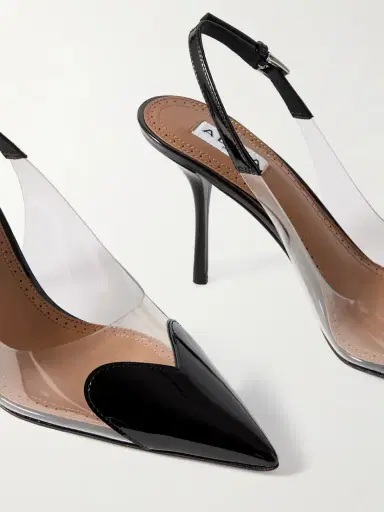 Alaïa Le Cœur Patent-leather And Pvc Slingback Pumps | Thumbnail 4 Alaïa Le Cœur Patent-leather And Pvc Slingback Pumps | Thumbnail 4