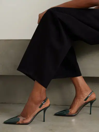 Alaïa Le Cœur Patent-leather And Pvc Slingback Pumps | Thumbnail 2 Alaïa Le Cœur Patent-leather And Pvc Slingback Pumps | Thumbnail 2