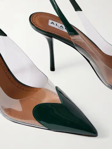 Alaïa Le Cœur Patent-leather And Pvc Slingback Pumps | Thumbnail 4 Alaïa Le Cœur Patent-leather And Pvc Slingback Pumps | Thumbnail 4