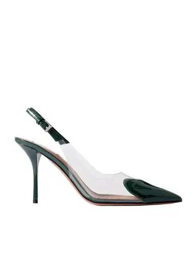 Alaïa Le Cœur Patent-leather And Pvc Slingback Pumps | Thumbnail 1 Alaïa Le Cœur Patent-leather And Pvc Slingback Pumps | Thumbnail 1