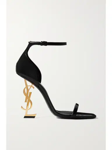 Saint Laurent Opyum Embellished Patent-leather Sandals | Thumbnail 1 Saint Laurent Opyum Embellished Patent-leather Sandals | Thumbnail 1
