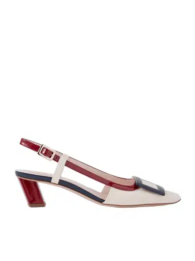 Roger Vivier Belle Vivier 45 Color-block Patent-leather Slingback Pumps | Thumbnail 1 Roger Vivier Belle Vivier 45 Color-block Patent-leather Slingback Pumps | Thumbnail 1