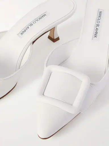 Manolo Blahnik Maysale 50 Buckled Leather Mules | Thumbnail 4 Manolo Blahnik Maysale 50 Buckled Leather Mules | Thumbnail 4