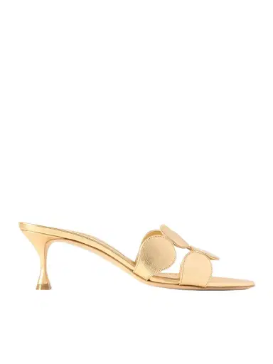Manolo Blahnik Haribalmu 50 Metallic Leather Sandals | Thumbnail 1 Manolo Blahnik Haribalmu 50 Metallic Leather Sandals | Thumbnail 1