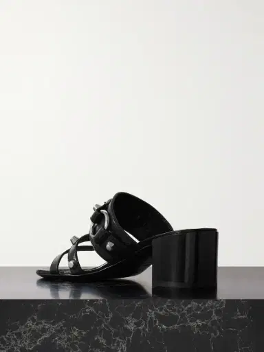Balenciaga City Embellished Crinkled-leather Mules | Thumbnail 3 Balenciaga City Embellished Crinkled-leather Mules | Thumbnail 3
