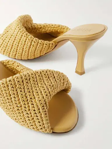 Bottega Veneta Blink Raffia Mules | Thumbnail 4 Bottega Veneta Blink Raffia Mules | Thumbnail 4