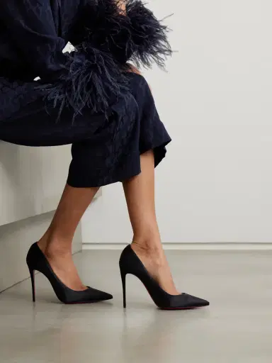 Christian Louboutin Classic Kate 100 Satin-crepe Pumps | Thumbnail 2 Christian Louboutin Classic Kate 100 Satin-crepe Pumps | Thumbnail 2