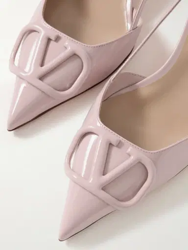 Valentino Garavani Vlogo 40 Patent-leather Slingback Pumps | Thumbnail 4 Valentino Garavani Vlogo 40 Patent-leather Slingback Pumps | Thumbnail 4