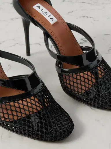 Alaïa Patent-leather And Fishnet Pumps | Thumbnail 4 Alaïa Patent-leather And Fishnet Pumps | Thumbnail 4