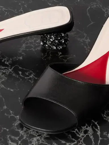 Roger Vivier Embellished Leather Mules | Thumbnail 4 Roger Vivier Embellished Leather Mules | Thumbnail 4
