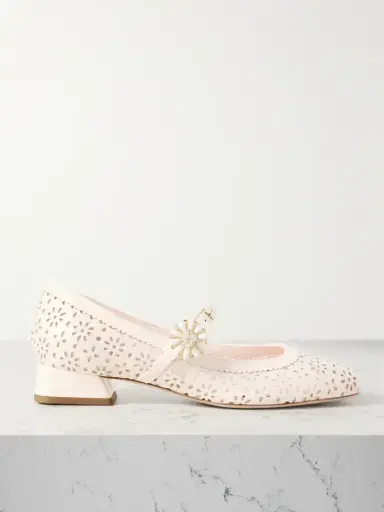 Roger Vivier New Très Vivier Perforated Leather Mary Jane Pumps | Thumbnail 1 Roger Vivier New Très Vivier Perforated Leather Mary Jane Pumps | Thumbnail 1