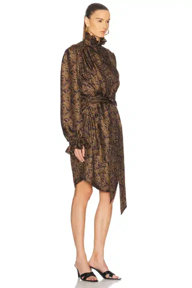 Saint Laurent Belted Mini Dress | Thumbnail 2 Saint Laurent Belted Mini Dress | Thumbnail 2