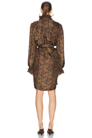 Saint Laurent Belted Mini Dress | Thumbnail 3 Saint Laurent Belted Mini Dress | Thumbnail 3