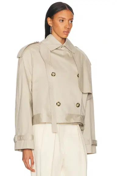Stella McCartney Light Cotton Short Trench Coat | Thumbnail 2 Stella McCartney Light Cotton Short Trench Coat | Thumbnail 2