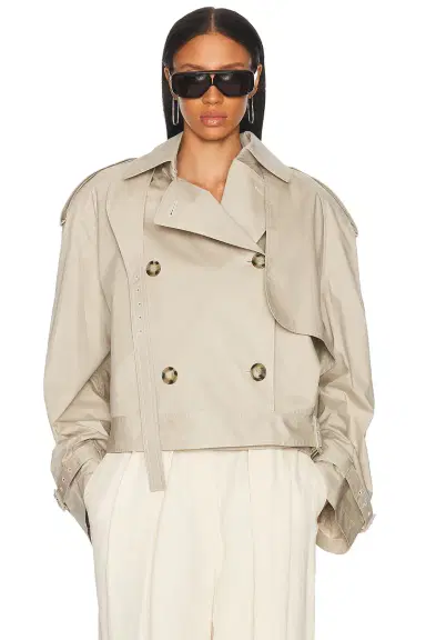 Stella McCartney Light Cotton Short Trench Coat | Thumbnail 1 Stella McCartney Light Cotton Short Trench Coat | Thumbnail 1