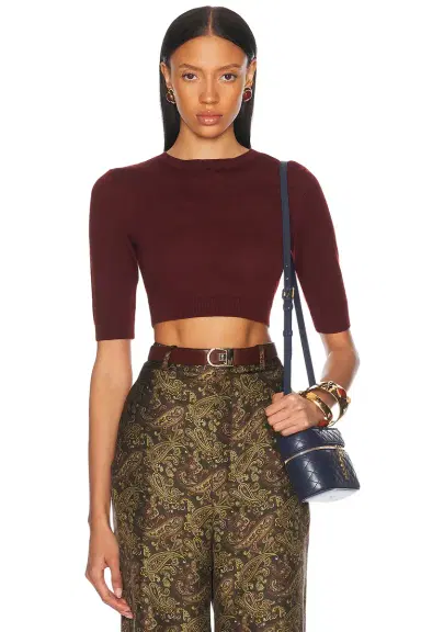 Saint Laurent Cropped Top | Thumbnail 1 Saint Laurent Cropped Top | Thumbnail 1