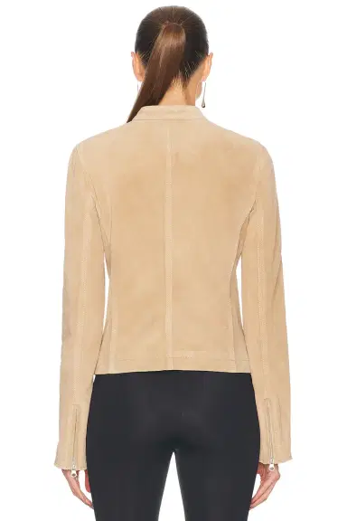Courreges Zipped Leather Biker Jacket | Thumbnail 4 Courreges Zipped Leather Biker Jacket | Thumbnail 4