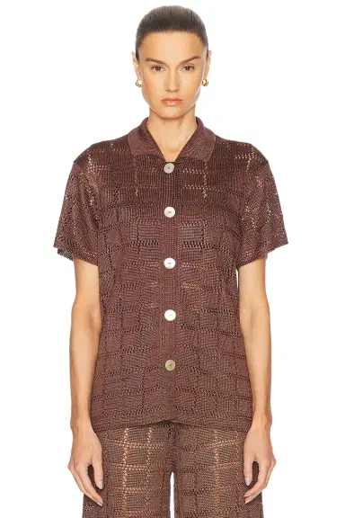 Calle Del Mar Short Sleeve Patchwork Shirt | Thumbnail 2 Calle Del Mar Short Sleeve Patchwork Shirt | Thumbnail 2