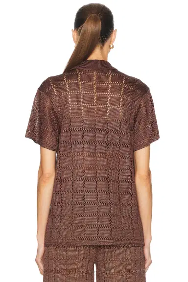 Calle Del Mar Short Sleeve Patchwork Shirt | Thumbnail 4 Calle Del Mar Short Sleeve Patchwork Shirt | Thumbnail 4