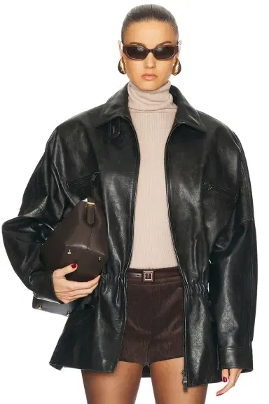 Magda Butrym Leather Jacket | Thumbnail 1 Magda Butrym Leather Jacket | Thumbnail 1