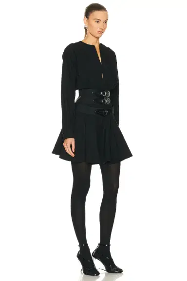 ALAÏA Long Sleeve Buckle Dress | Thumbnail 2 ALAÏA Long Sleeve Buckle Dress | Thumbnail 2
