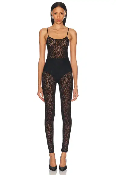 Alexandre Vauthier Panther Lace Catsuit | Thumbnail 1 Alexandre Vauthier Panther Lace Catsuit | Thumbnail 1