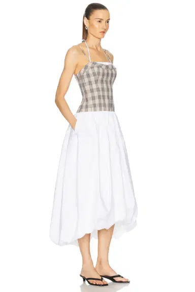 SIMKHAI Pfeiffer Bustier Midi Dress | Thumbnail 2 SIMKHAI Pfeiffer Bustier Midi Dress | Thumbnail 2
