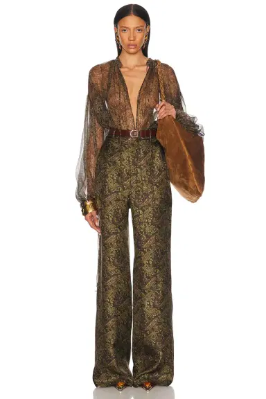Saint Laurent Wide Leg Pant | Thumbnail 5 Saint Laurent Wide Leg Pant | Thumbnail 5