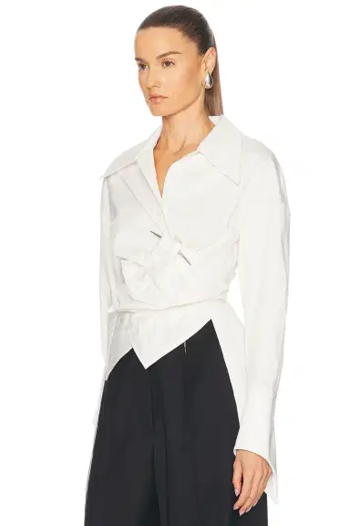 Grace Ling Pierced Dagger Oversized Wrap Shirt | Thumbnail 3 Grace Ling Pierced Dagger Oversized Wrap Shirt | Thumbnail 3