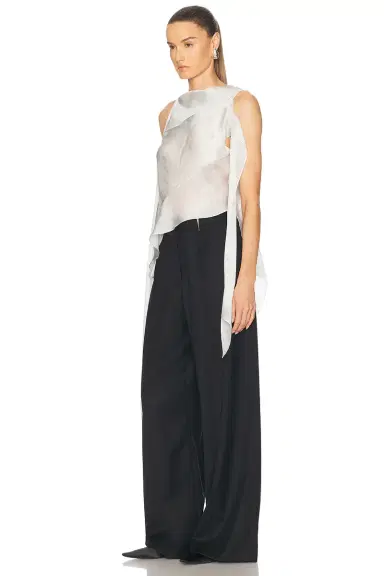 Grace Ling Silk Satin Chiffon Bias Scarf Top | Thumbnail 3 Grace Ling Silk Satin Chiffon Bias Scarf Top | Thumbnail 3