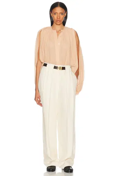 Stella McCartney Creponne Drape Crew Blouse | Thumbnail 5 Stella McCartney Creponne Drape Crew Blouse | Thumbnail 5