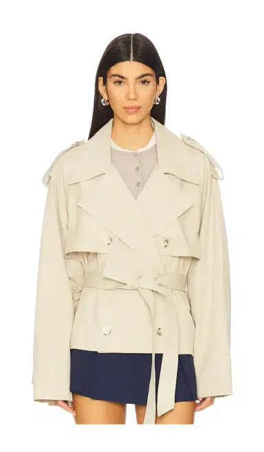 Elodie the Label Eleanor Cropped Trench Coat | Thumbnail 1 Elodie the Label Eleanor Cropped Trench Coat | Thumbnail 1
