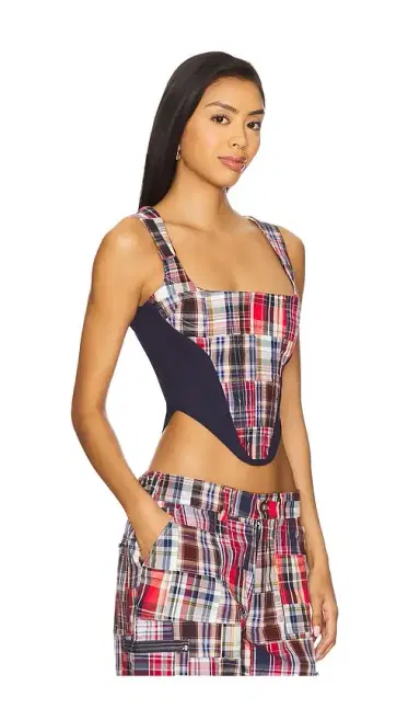 Guizio Mina Patchwork Corset | Thumbnail 2 Guizio Mina Patchwork Corset | Thumbnail 2