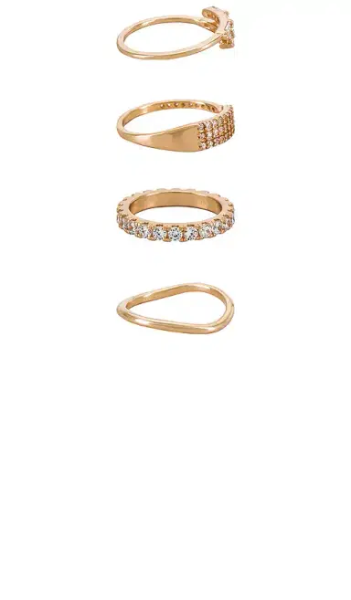 Ettika Crystal Embellished Ring Set | Thumbnail 2 Ettika Crystal Embellished Ring Set | Thumbnail 2