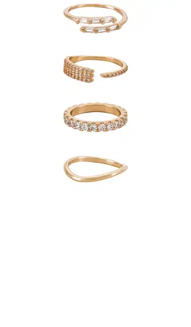 Ettika Crystal Embellished Ring Set | Thumbnail 1 Ettika Crystal Embellished Ring Set | Thumbnail 1
