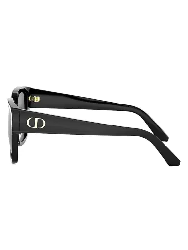 Dior Women's Glow S1I 53MM Square Sunglasses - Shiny Black Smoke | Thumbnail 3 Dior Women's Glow S1I 53MM Square Sunglasses - Shiny Black Smoke | Thumbnail 3