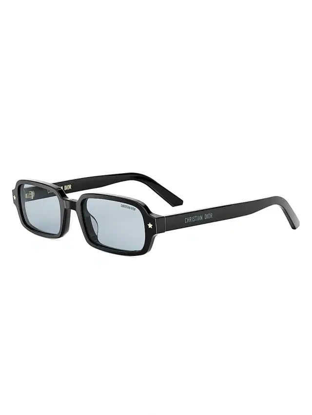 Women's Pacific S3I 52MM Rectangular Sunglasses - Shiny Black Blue Women's Pacific S3I 52MM Rectangular Sunglasses - Shiny Black Blue