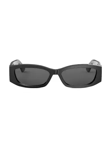 Dior Women's Graphique S1I 56MM Rectangular Sunglasses - Shiny Black Smoke | Thumbnail 2 Dior Women's Graphique S1I 56MM Rectangular Sunglasses - Shiny Black Smoke | Thumbnail 2