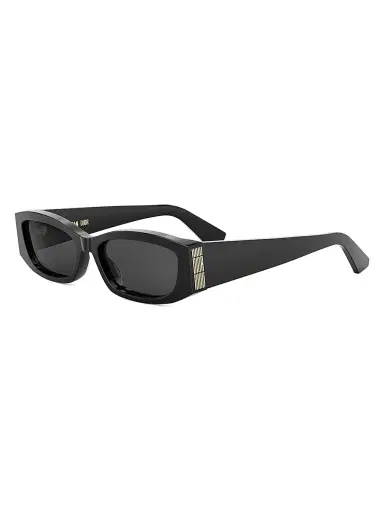 Dior Women's Graphique S1I 56MM Rectangular Sunglasses - Shiny Black Smoke | Thumbnail 1 Dior Women's Graphique S1I 56MM Rectangular Sunglasses - Shiny Black Smoke | Thumbnail 1