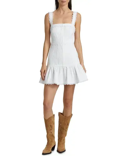 Cinq à Sept Women's Vineyard Lace Minidress - White | Thumbnail 2 Cinq à Sept Women's Vineyard Lace Minidress - White | Thumbnail 2