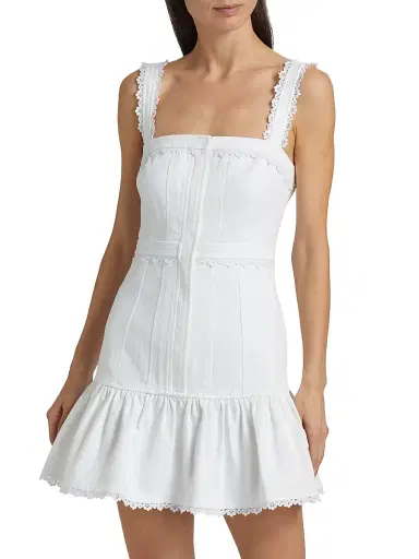 Cinq à Sept Women's Vineyard Lace Minidress - White | Thumbnail 3 Cinq à Sept Women's Vineyard Lace Minidress - White | Thumbnail 3