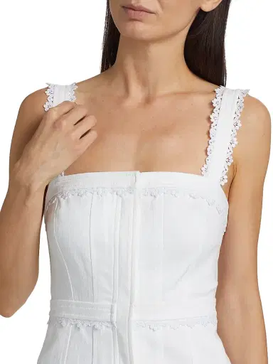 Cinq à Sept Women's Vineyard Lace Minidress - White | Thumbnail 6 Cinq à Sept Women's Vineyard Lace Minidress - White | Thumbnail 6