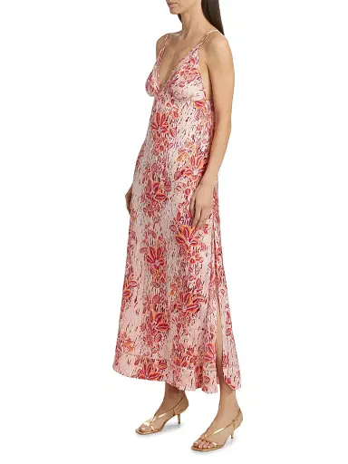 Poupette St Barth Women's Cassandra Floral Printed Maxi Dress - Pink Exotic Forest | Thumbnail 4 Poupette St Barth Women's Cassandra Floral Printed Maxi Dress - Pink Exotic Forest | Thumbnail 4